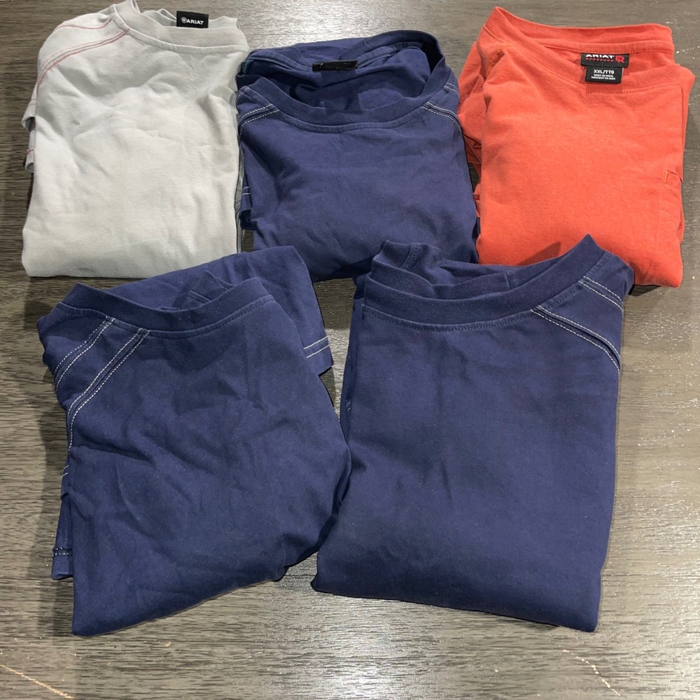 Ariat Mens XXL Multi FR Flame Resistant Long Sleeve Work Shirt Bundle 5 Pack